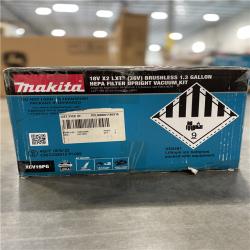 DALLAS LOCATION- AS-IS MAKITA 8V X2 LXT Lithium-Ion (36V) Brushless 1.3 Gal. HEPA Filter Upright Vacuum KIT