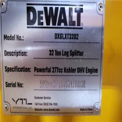 CALIFORNIA AS-IS DEWALT 32 TON LOG SPLITTER
