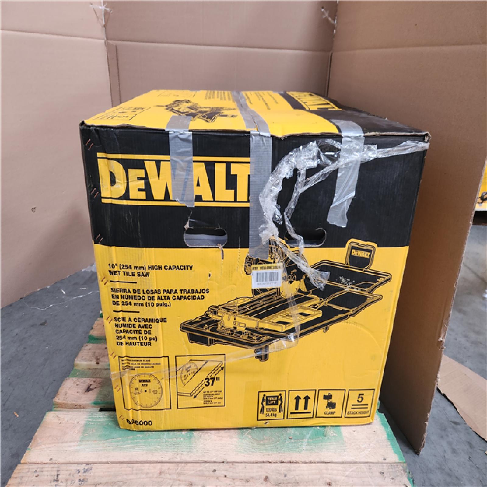 CALIFORNIA AS-IS DEWALT HIGH CAPACITY WET TILE SAW