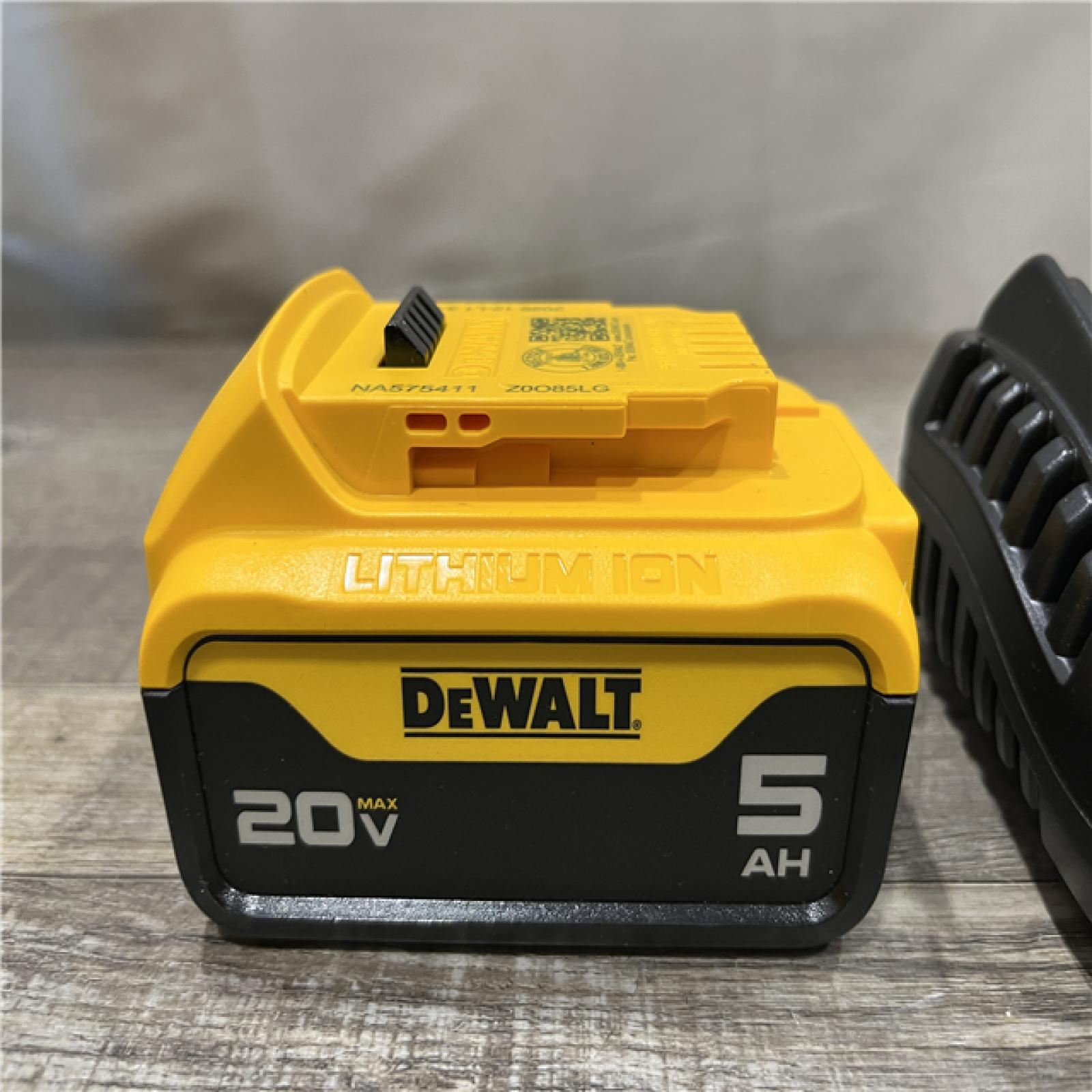 AS-IS DEWALT 20V MAX Lithium-Ion 5.0 Ah Battery and Charger