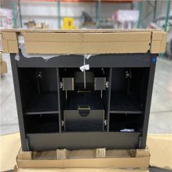 DALLAS LOCATION - Home Decorators Collection Beaufort 48 in. Single Sink Black Bath Vanity with White Engineered Stone Top (Assembled)