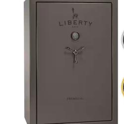 DALLAS LOCATION - LIBERTY SAFE Federal 48-Gun 75-Min fire rating EMP E-Lock  60.5 in. H x 42 in. W x 22 in. D  Gray Marble Gun Safe