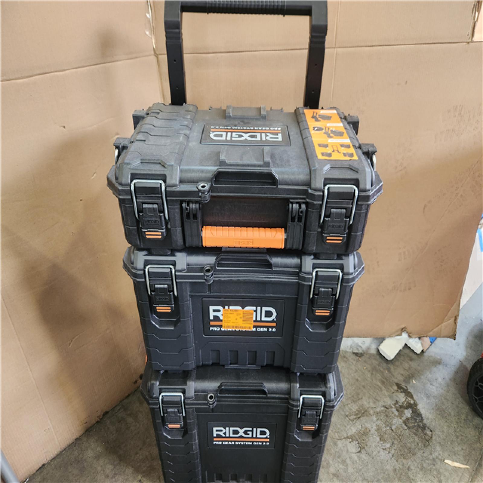 Phoenix NEW RIDGID Pro Gear System Gen 2.0 Stackable Rolling Tool Box   22 in. Heavy Duty Tool Box  and Compact Tool Box