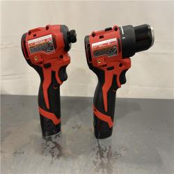 AS-IS - Milwaukee M12 12-Volt Lithium-Ion Brushless Cordless Subcompact Drill and Impact Driver Combo Kit