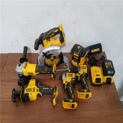 California AS-IS DeWalt 6-Piece Tool Kit  Includes (2) Batteries  Charger & Rolling Tool Box