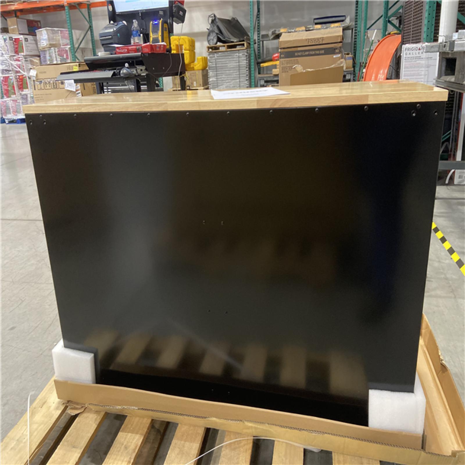 DALLAS LOCATION -  Husky Tool Storage 46 in. W x 18 in. D 9-Drawer Mobile Workbench Cabinet in Gloss Black