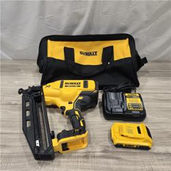 AS-IS DeWalt 20V 16 Gauge Cordless Angled Finish Nailer Kit