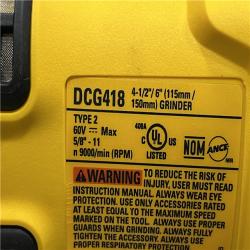 AS-IS DEWALT FLEXVOLT 60V MAX Cordless Brushless 4.5 in. to 6 in. Small Angle Grinder with Kickback Brake (Tool Only)