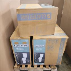 Phoenix NEW Glacier Bay 12 in. Rough In 2-Piece 1.0 GPF/1.28 GPF Dual Flush Elongated Toilet in White, Seat Included Pallet of 4