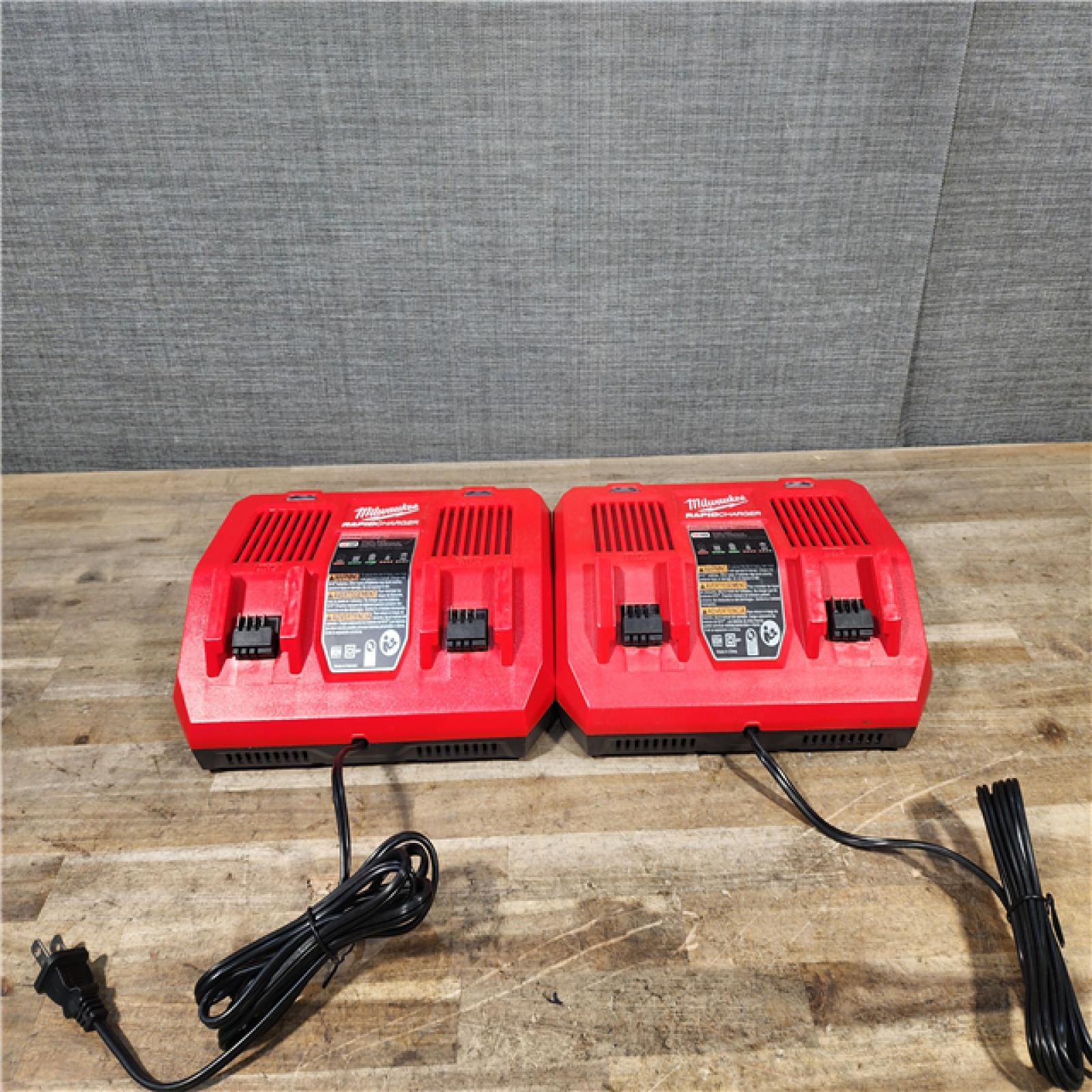 HOUSTON LOCATION - AS-IS MILWAUKEE BATTERY CHARGER PACK QTY - 2