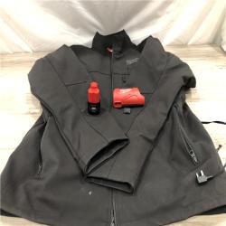 AS-IS Milwaukee Men's X-Large M12 12V Lithium-Ion Cordless TOUGHSHELL Red Heated Jacket Kit