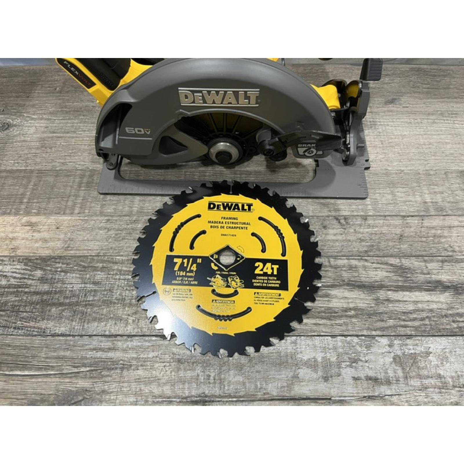 AS-IS DEWALT FLEXVOLT 60V MAX Cordless Brushless 7-1/4 in. Circular Saw with Brake (Tool Only)