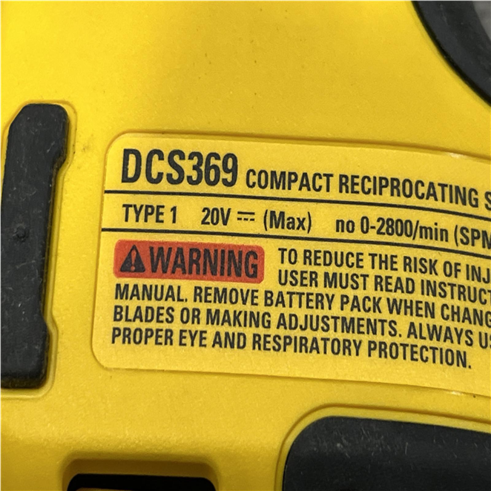 AS-IS DEWALT ATOMIC 20V MAX Cordless Brushless Compact Reciprocating Saw (Tool Only)