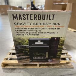 DALLAS LOCATION - Masterbuilt Gravity Series 800 Digital WiFi Charcoal Grill  Griddle and Smoker in Black