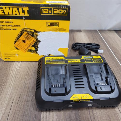 AS-IS DEWALT 12-Volt to 20-Volt MAX Lithium-Ion Dual Port Jobsite Fast Charging Station