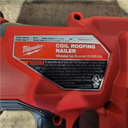 HOUSTON LOCATION - AS-IS (APPEARS LIKE NEW) Milwaukee FUEL 18-Volt Lithium-Ion Brushless Cordless Coil Roofing Nailer (Tool Only)