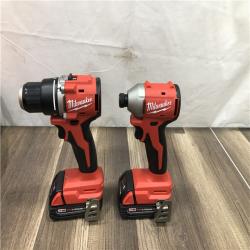 AS-IS Milwaukee 18V Lithium-Ion Brushless Cordless Compact Drill/Impact Combo Kit