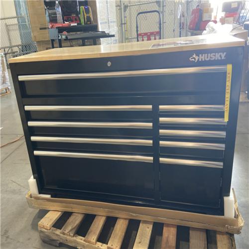DALLAS LOCATION - Husky Modular Tool Storage 52 in. W x 20 in. D Standard Duty Black Mobile Workbench Cabinet