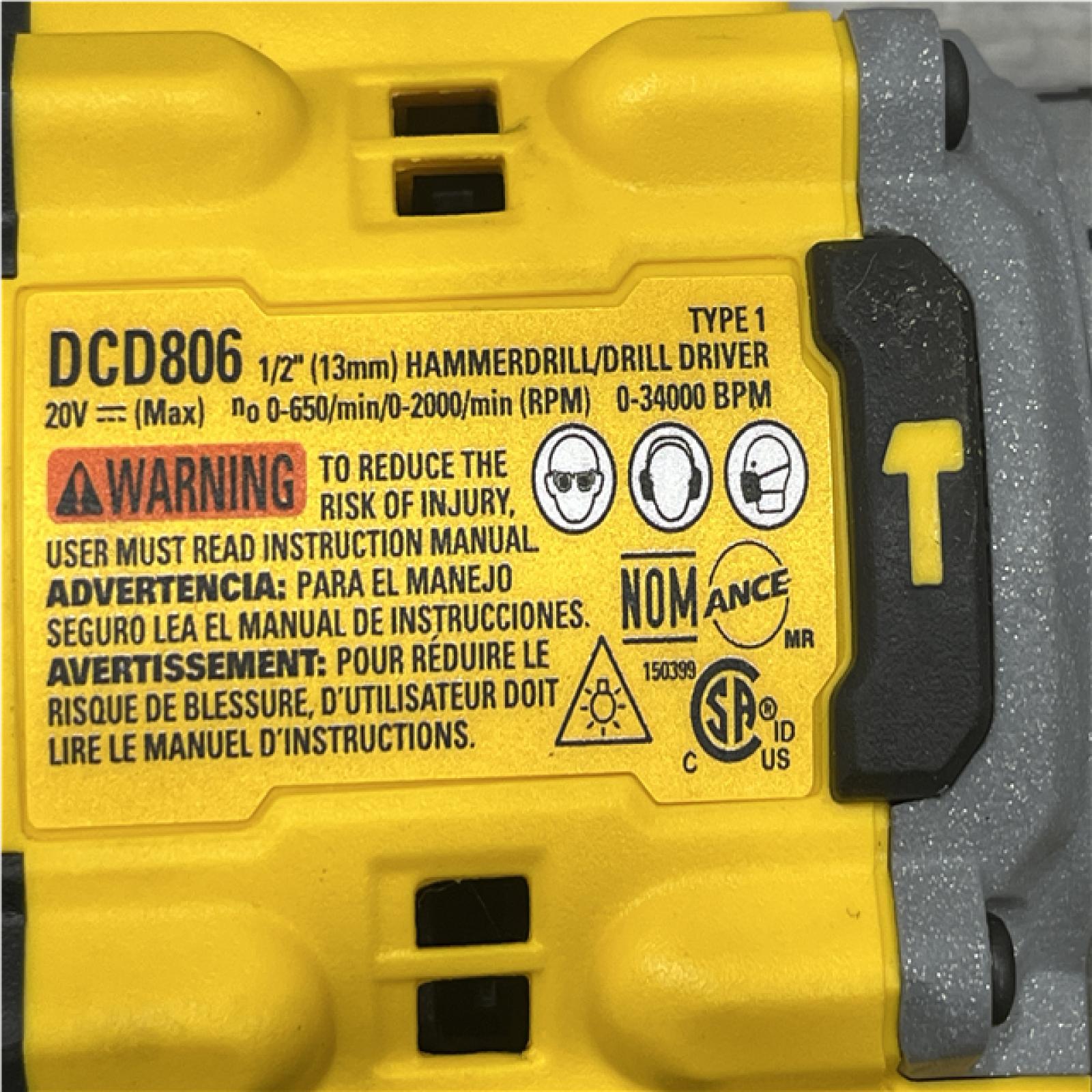 AS-IS DEWALT 20V XR Brushless Cordless 1/2 in. Hammer Drill (Tool-Only)