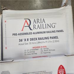 Phoenix NEW Aria Railing Stair Railing (36X6') (36X8') Pre-Assembled Deck Railing Panels Black Pallet