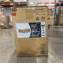 DALLAS LOCATION- NEW!- Hampton Bay Crystal Ridge Modular Woven Ottoman