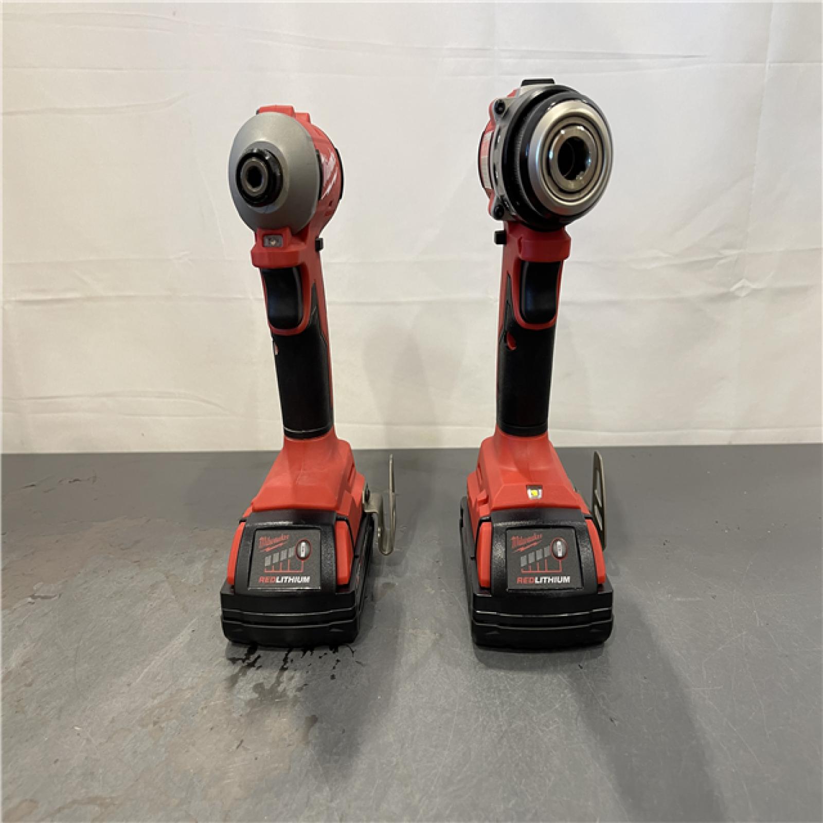 AS-IS - Milwaukee M18 18V Lithium-Ion Brushless Cordless Compact Drill/Impact Combo Kit