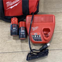 AS-IS Milwaukee 12-Volt Lithium-Ion Brushless Cordless Subcompact Drill and Impact Driver Combo Kit