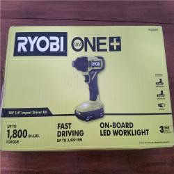California NEW Ryobi One+ 18V 1/4 Impact Driver Kit  includes (2) Batteries & Charger