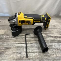 AS-IS DEWALT 20V MAX XR Cordless Brushless 4.5 in. Slide Switch Small Angle Grinder with Kickback Brake (Tool Only)