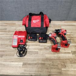 HOUSTON LOCATION - AS - IS Milwaukee 2 TOOL COMBO W/ 2 BATTTERIES & 1 CHARGER