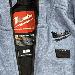 AS-IS Milwaukee Women's Large  12-Volt Lithium Ion Cordless Blue Heated Hooded Jacket Kit