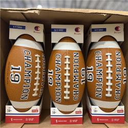 DALLAS LOCATION - NEW! BULLSEYE Champion Blitz Football Official Size - Classic Brown PALLET -(120 UNITS)