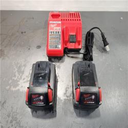 AS-IS- Milwaukee M18 18-Volt Lithium-Ion XC Starter Kit with Two 5.0Ah Batteries and Charger