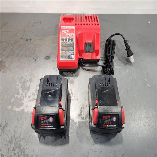 AS-IS- Milwaukee M18 18-Volt Lithium-Ion XC Starter Kit with Two 5.0Ah Batteries and Charger