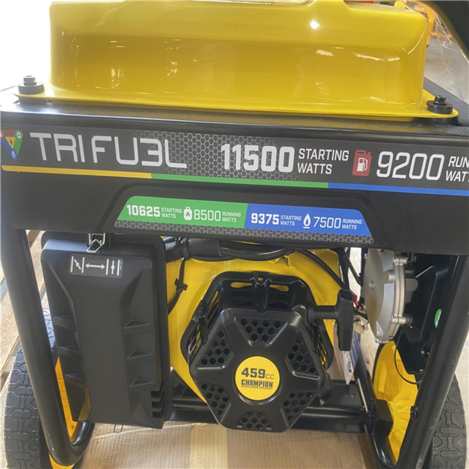 Houston Location - AS-IS Champion TriFuel Generator 11500 Starting Watts 9200 Running Watts