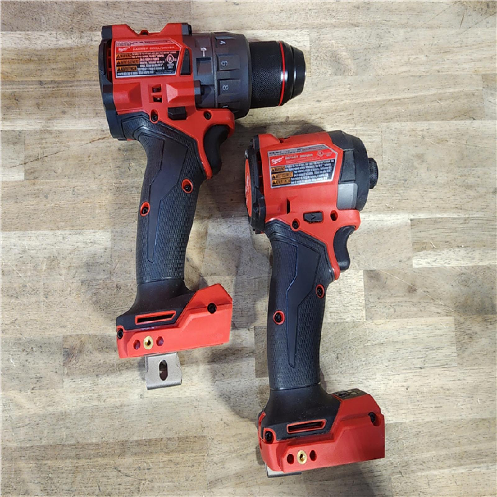 HOUSTON LOCATION - AS-IS MILWAUKEE FUEL 18V Lithium-Ion Brushless Cordless Hammer Drill and Impact Driver Combo Kit (2-Tool) with 2 Batteries
