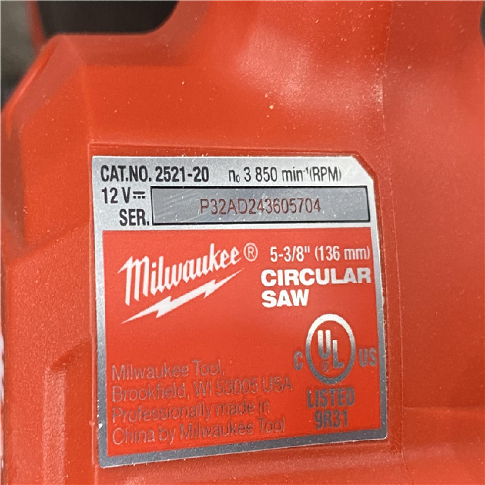 AS-IS Milwaukee FUEL 12V Lithium-Ion Brushless 5-3/8 in. Cordless Circular Saw (Tool-Only)