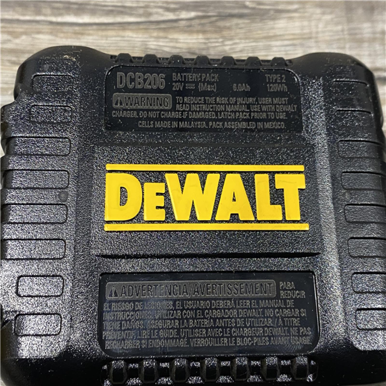 AS-IS DEWALT 20V MAX Lithium-Ion 6.0 Ah Battery and Charger