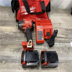 AS-IS Milwaukee FUEL 18V Lithium-Ion Brushless Cordless 1/2 in. Mid-Torque Impact Wrench with Friction Ring Kit