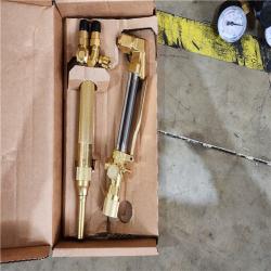 HOUSTON LOCATION - AS-IS Lincoln Electric Port-a-Torch Kit with Oxygen and Acetylene Tanks and 3/16 in. X 12 Ft. Hose  for Cutting Welding and Brazing