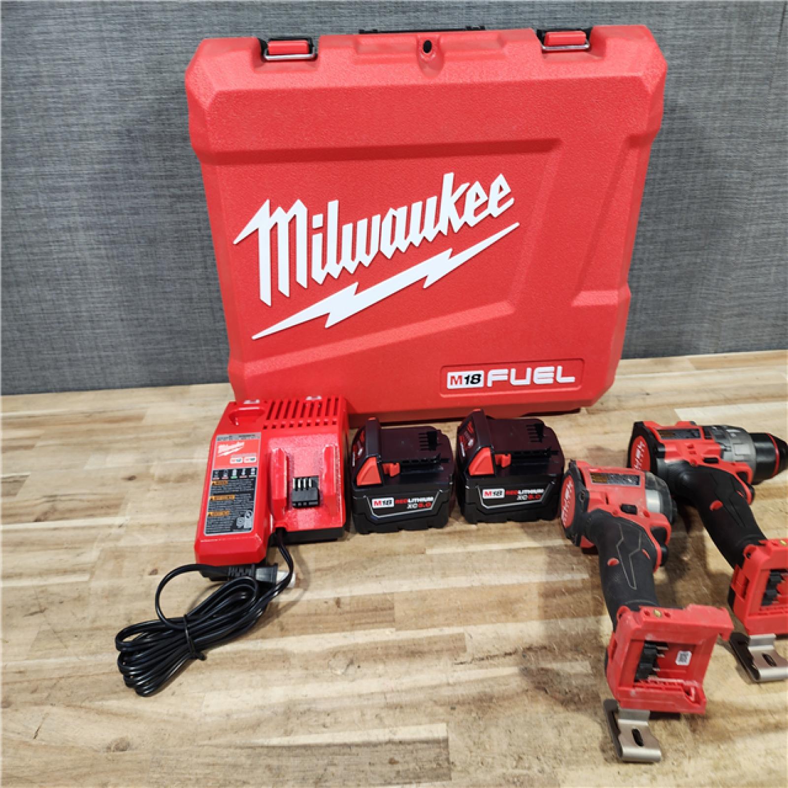 HOUSTON LOCATION - AS - IS Milwaukee FUEL 18V Lithium-Ion Brushless Cordless Hammer Drill and Impact Driver Combo Kit