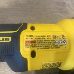 as-is DEWALT 20-Volt MAX Cordless Brushless 4-1/2 in. Angle Grinder with Slide Switch (Tool Only)