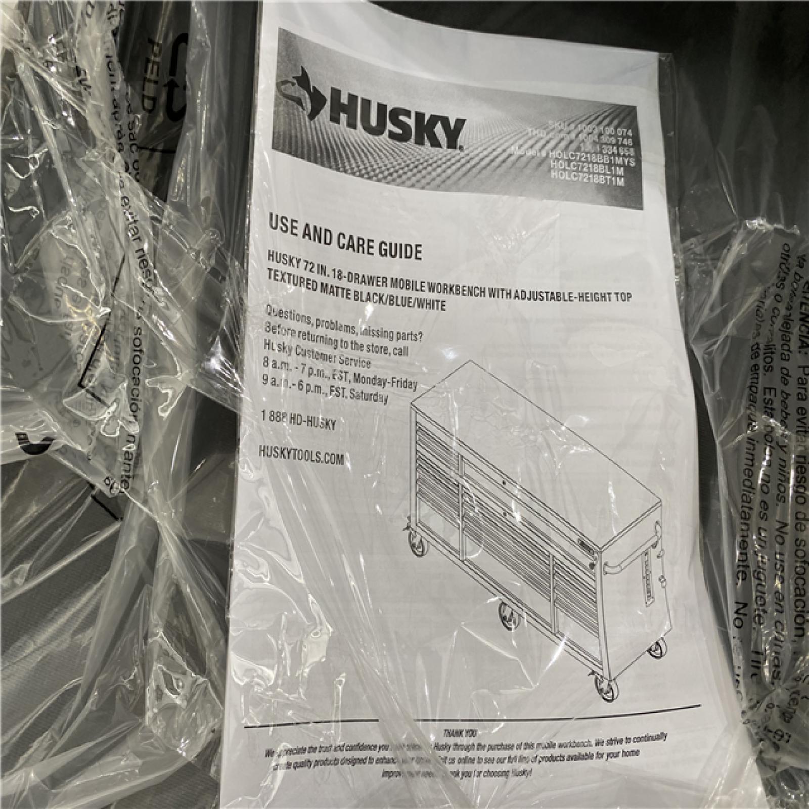 Houston Location - AS-IS Husky 72 in.18-Drawer Mobile Workbench