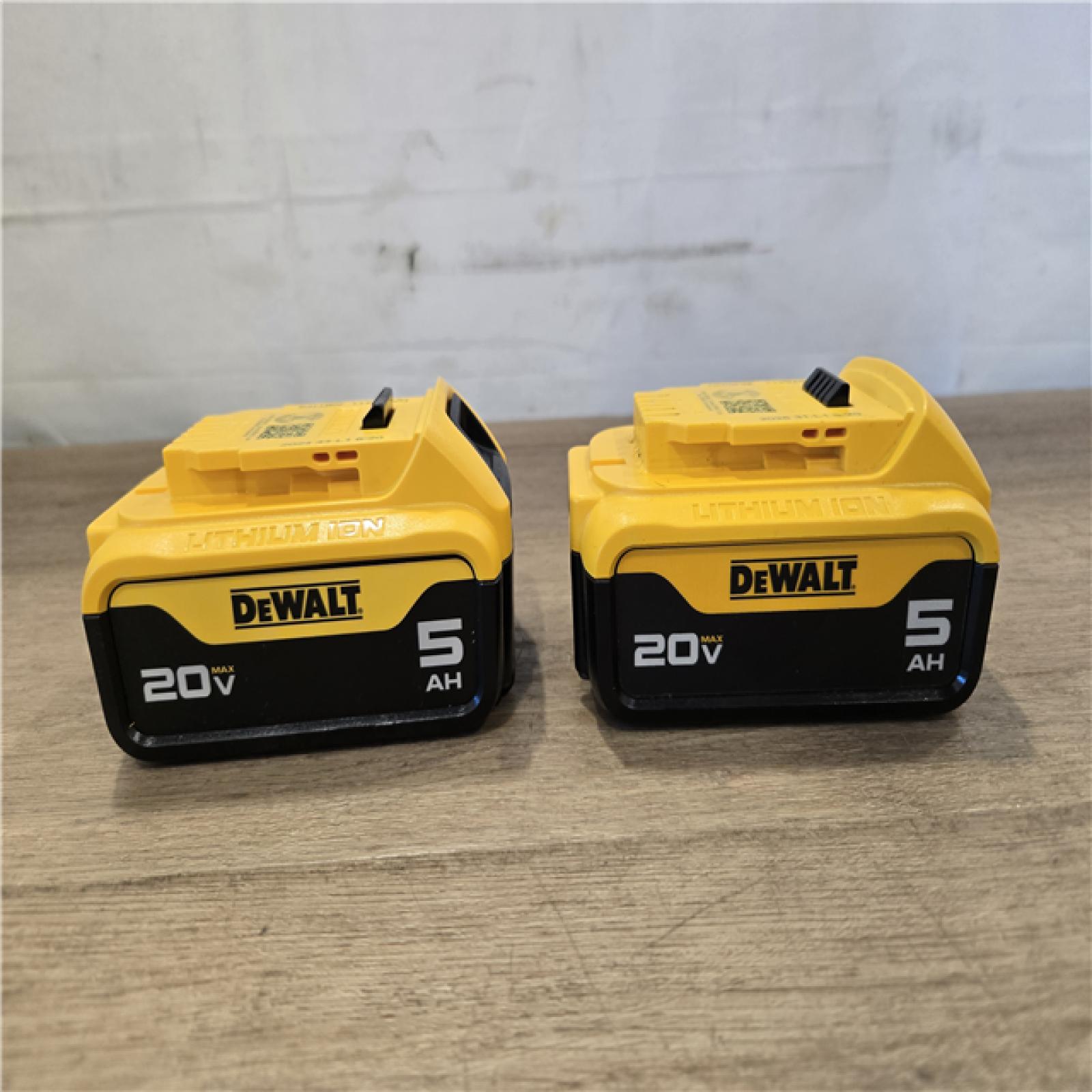 AS-IS DEWALT 20V MAX Lithium-Ion 5.0Ah Battery (2-Pack)