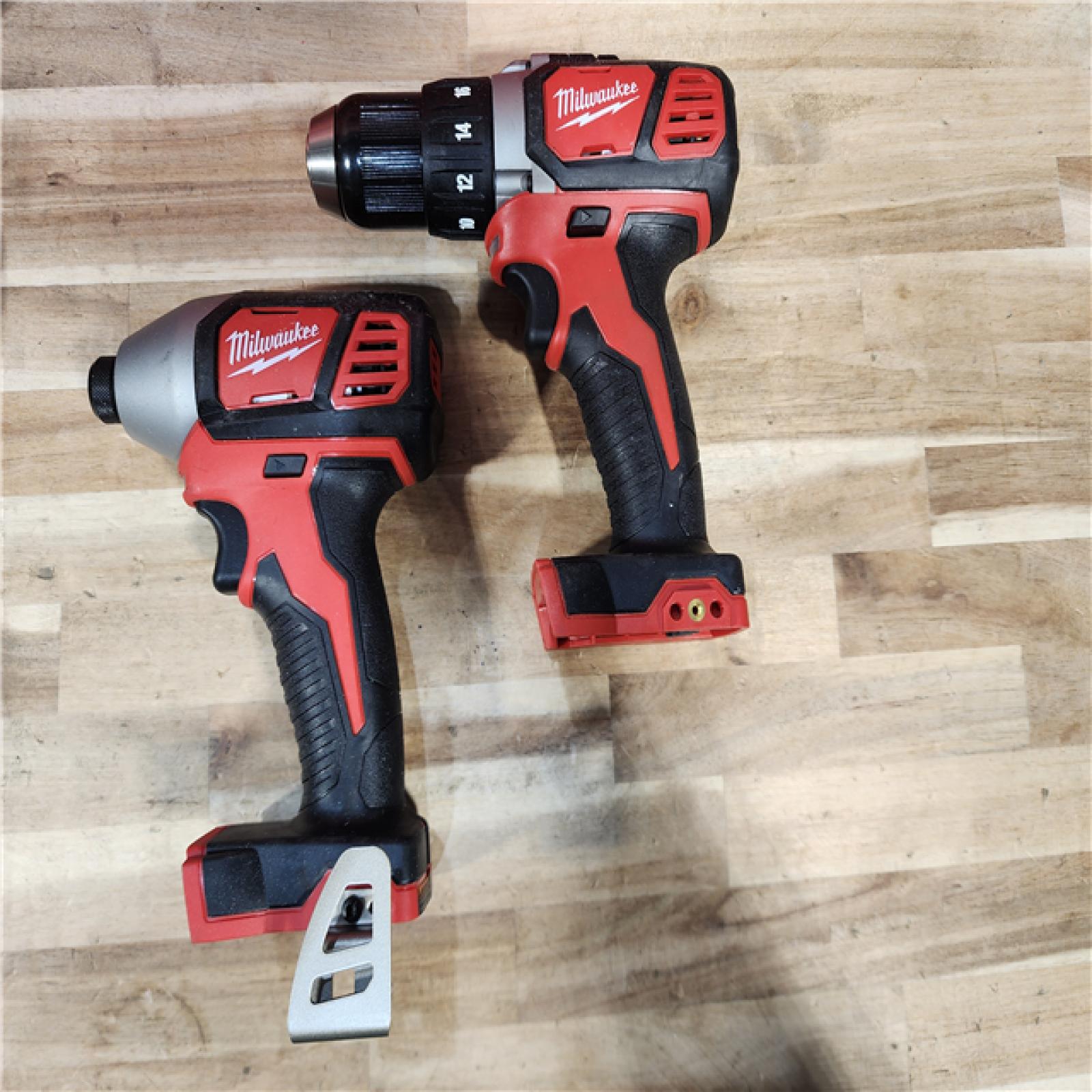 HOUSTON LOCATION - AS-IS Milwaukee 18V Lithium-Ion Cordless Drill Driver/Impact Driver Combo Kit