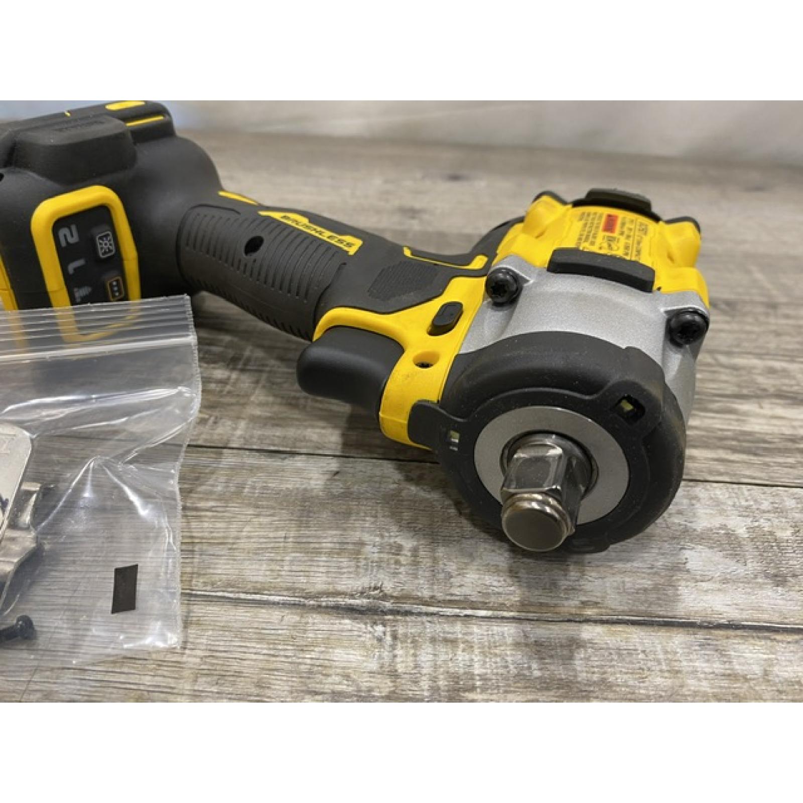 AS-IS DEWALT ATOMIC 20V MAX Cordless Brushless 1/2 in. Variable Speed Impact Wrench (Tool Only)