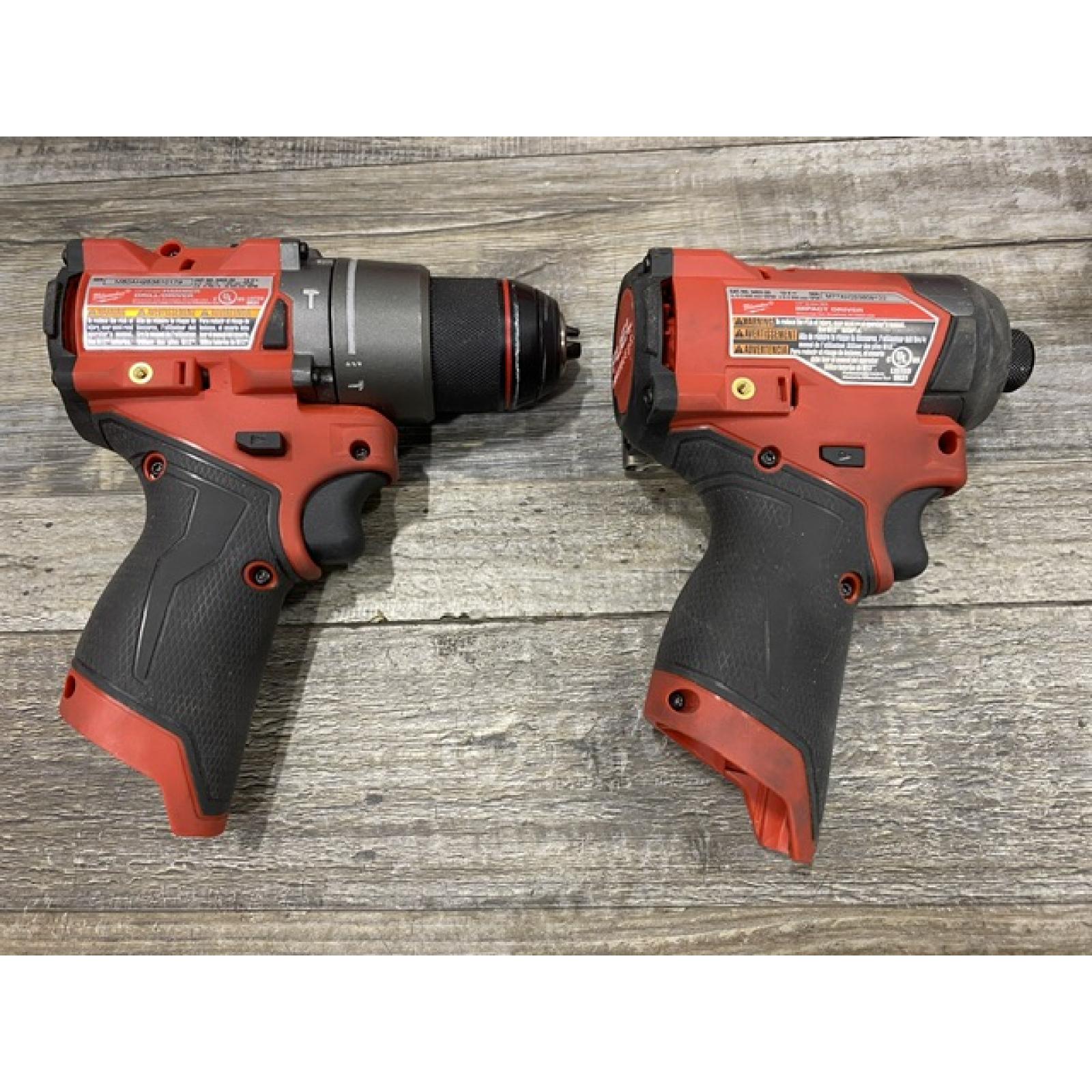 AS-IS Milwaukee FUEL 12-Volt Lithium-Ion Brushless Cordless Hammer Drill and Impact Driver Combo Kit