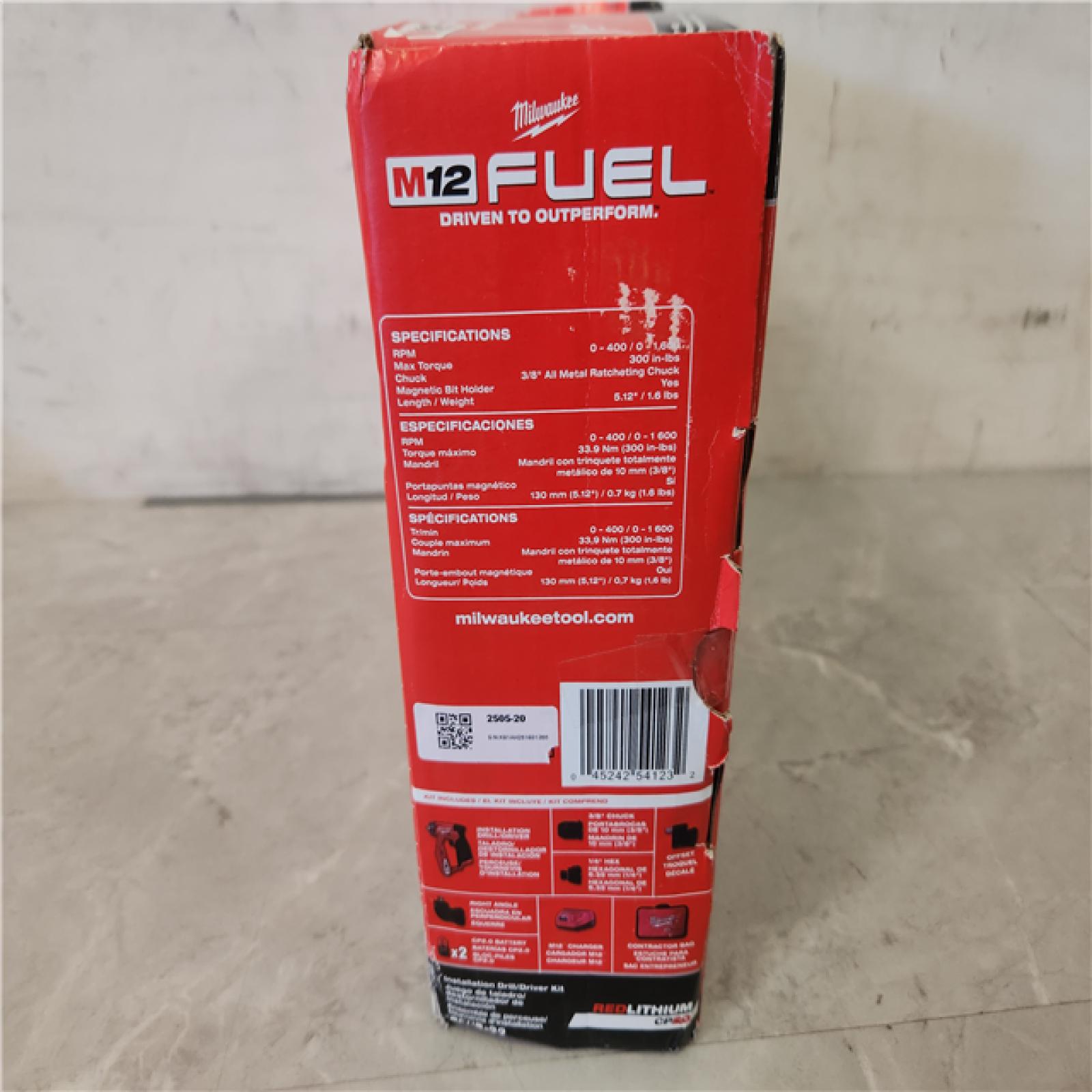 Phoenix NEW Milwaukee M12 FUEL 12V Lithium-Ion Brushless Cordless 4-in-1 Installation 3/8 in. Drill Driver Kit with 4-Tool Heads (SEALED)