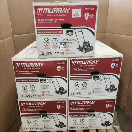 Phoenix NEW Pallet of Murray 20 in. 125 cc Briggs & Stratton Walk Behind Gas Push Lawn Mower with 4 Wheel Height Adjustment and Prime 'N Pull Start