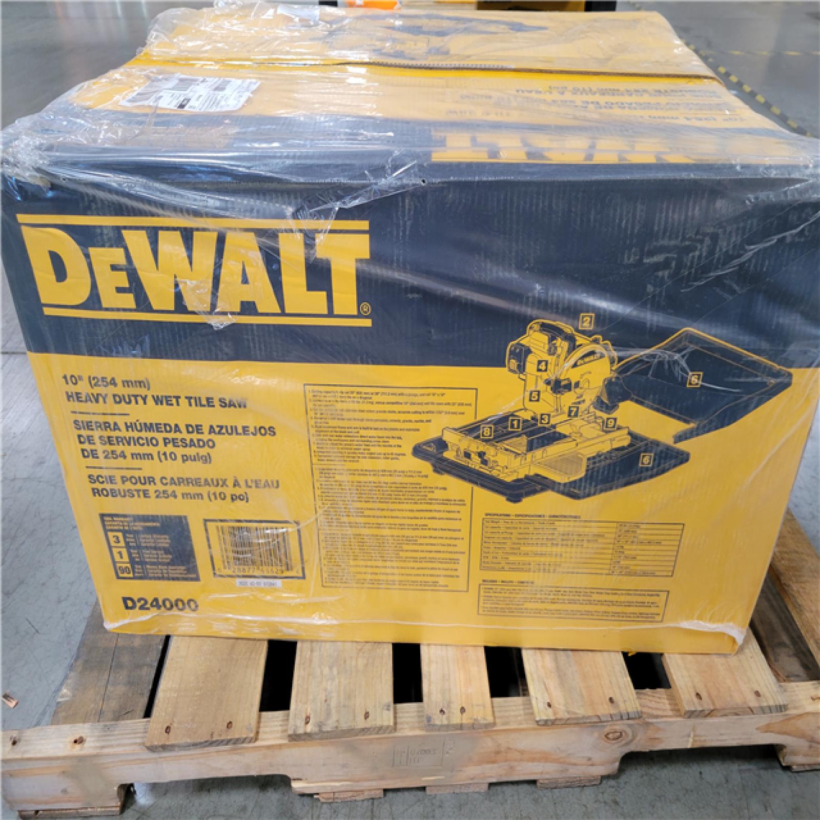 CALIFORNIA AS-IS DEWALT 10 (254mm) HEAVY DUTY WET TILE SAW